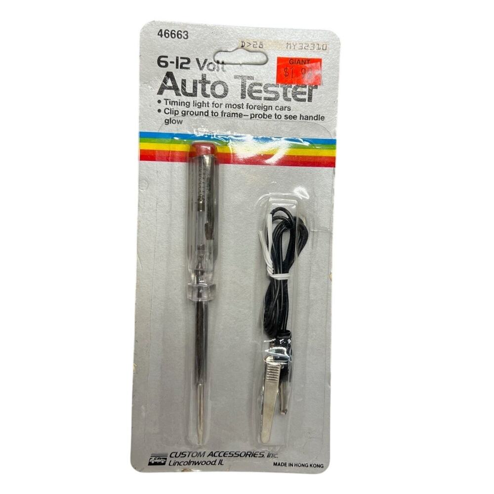 Custom Accessories 6 Volt To 12 Volt Tester 46663 NIP!